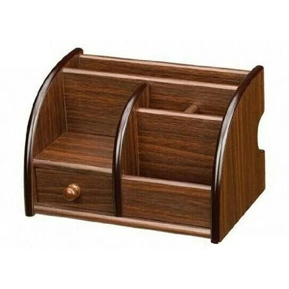 Wooden Pen Stand Holder Stationery Organizer