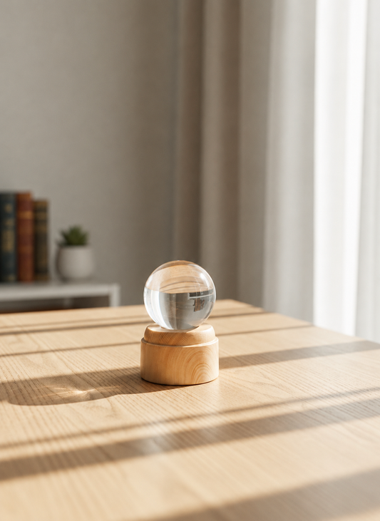 Crystal Aura Glass Sphere Decor