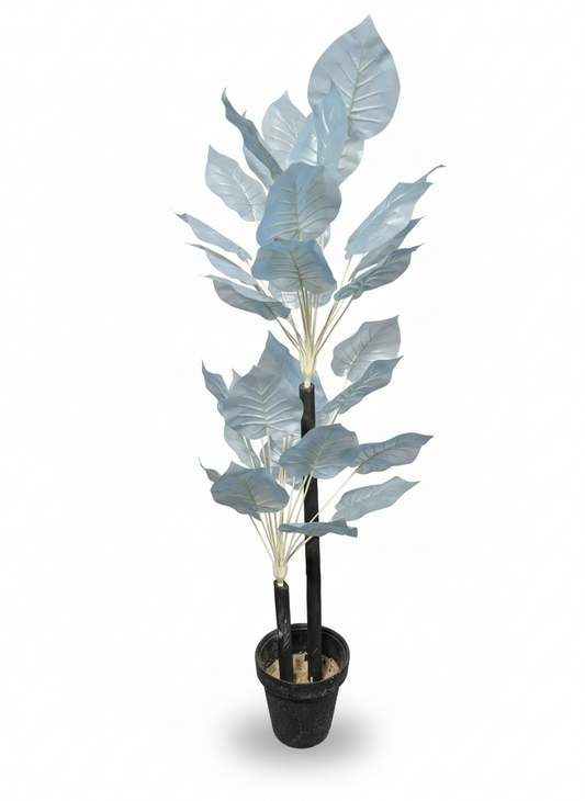 Artificial color Leaf Decorative Floor Plant in Black Pot