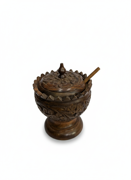 Wooden Sugar Pot