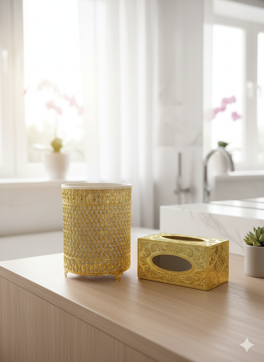 Royal Gold Bathroom Accessory Set (2-Piece)