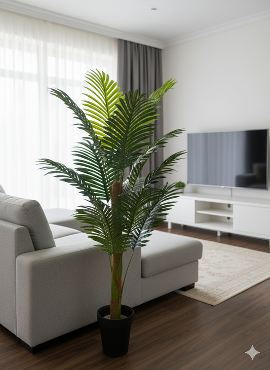 Artificial Palm Tree in Black Pot