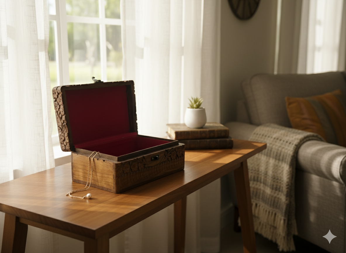 Handirafted Rose Wood Jewelery Box