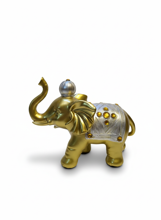 Golden Royal Elephant Figurine