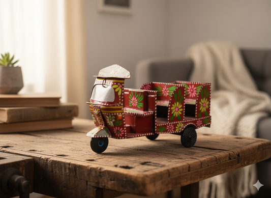 Hand-Painted Mini Rickshaw