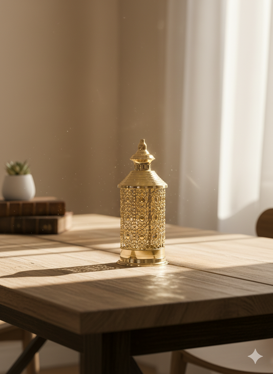 Elegant Gold Filigree Decorative Lantern