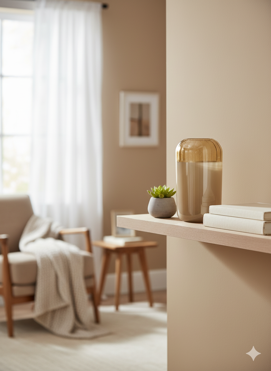 Amber Glass Decorative Vase