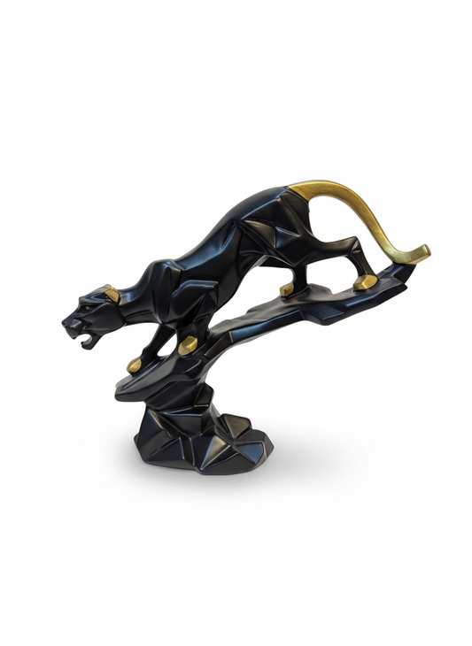 Black Panther Geometric Sculpture