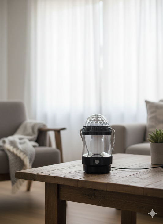 Rechargeable LED Disco Camping Lantern with USB Port