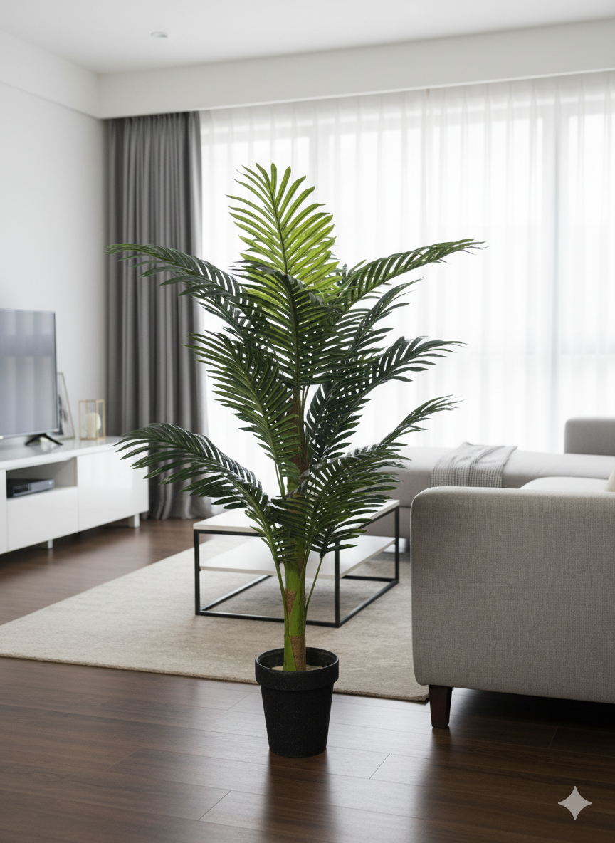 Artificial Palm Tree in Black Pot