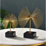 Modern Geometric Gold Coffee Table Display Decor Living Room Desk Ornaments