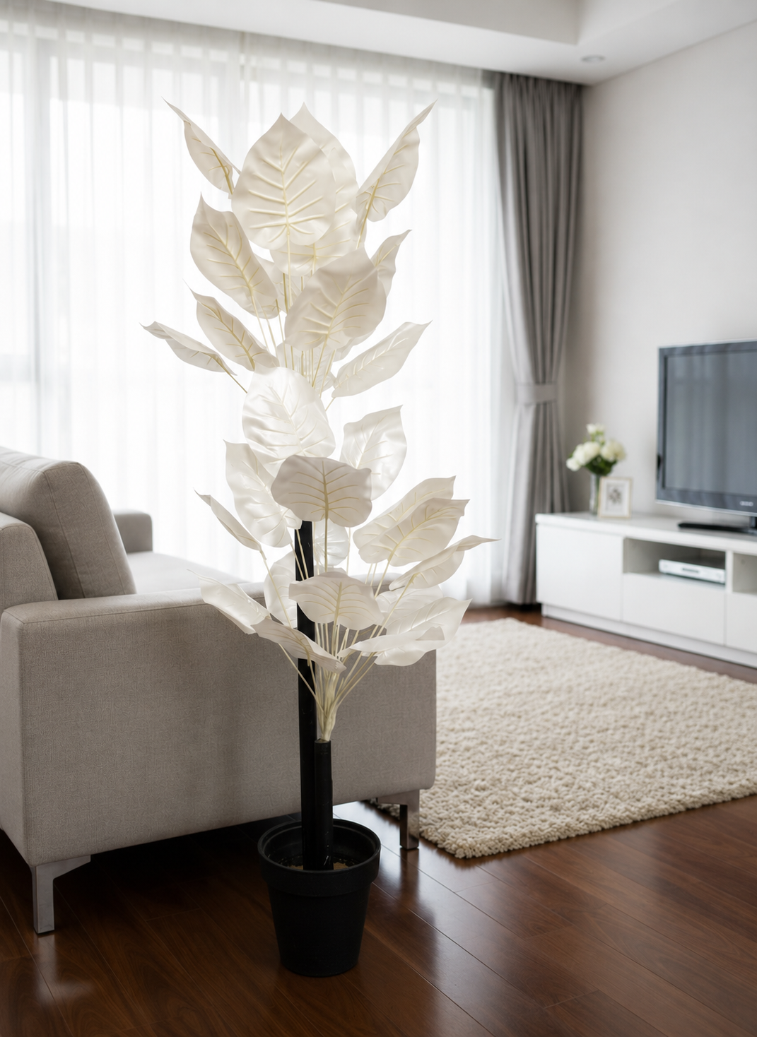 Luxury  Silk Leaf Artificial Plant – Elegant Indoor Décor