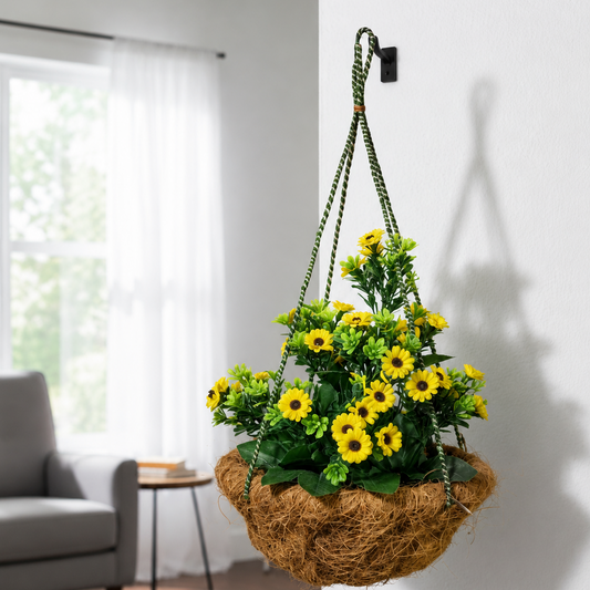 Elegant Artificial Hanging Flower Basket | Premium Wall Décor Plant