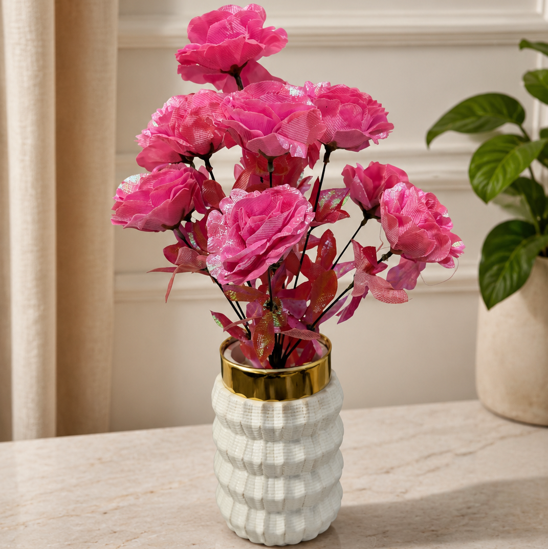Elegant Artificial Flower Vase – Luxury Home Decor Piece