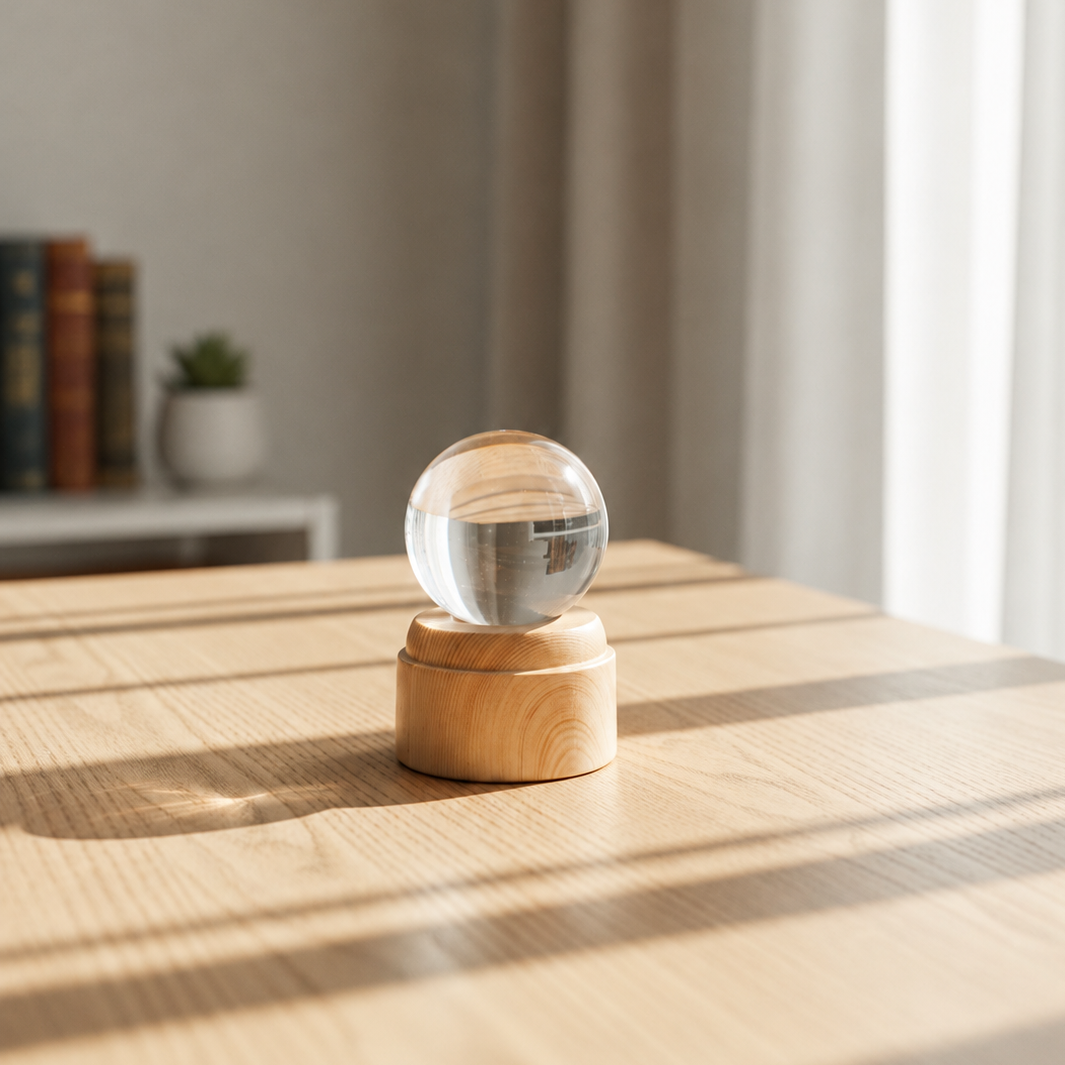 Crystal Aura Glass Sphere Decor