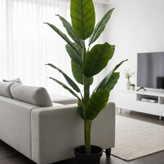 Luxury Artificial Banana Leaf Plant – Modern Indoor Home Decor