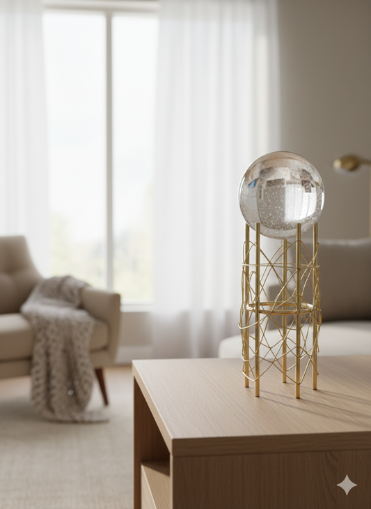 Golden Wire Orb Decorative Accent