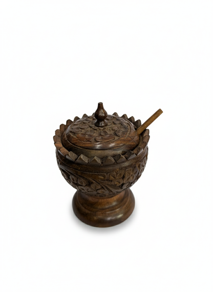 Wooden Sugar Pot