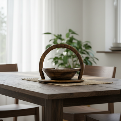 Collapsible Wooden Snack and Dry Fruit Basket