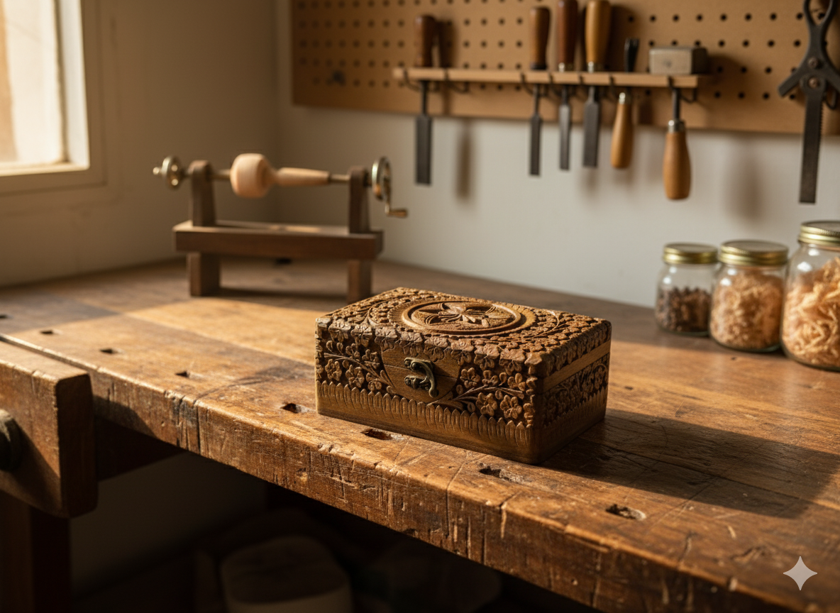 Hand-Carved Wooden Jewelry