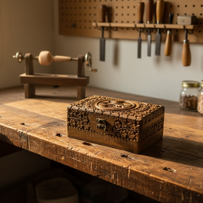 Handirafted Rose Wood Jewelery Box