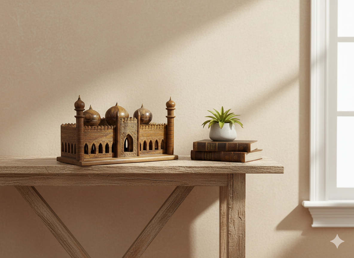 Hand-Carved Wooden Model — Badshahi Mosque