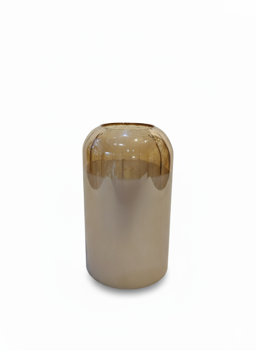Amber Glass Decorative Vase