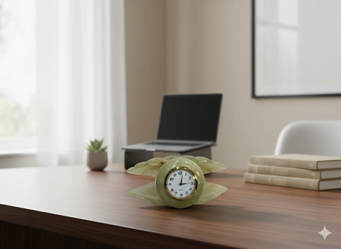 Vintage Marble Telephone Table Clock
