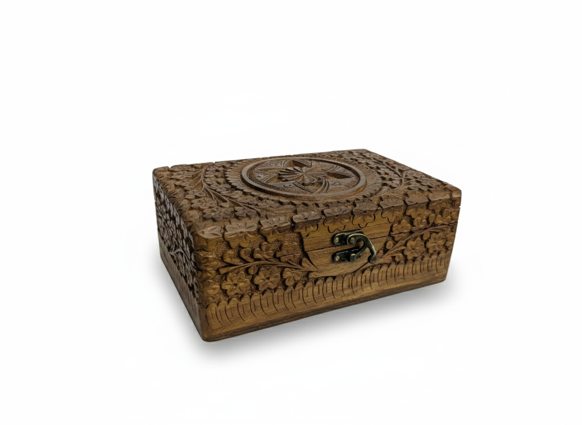 Handirafted Rose Wood Jewelery Box