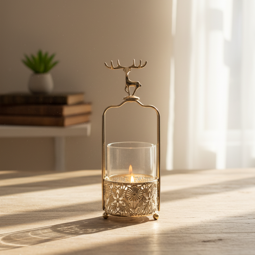 Centerpiece Deer Head Flower Pot Basket