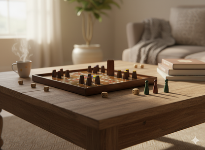 Large High Quality Wooden Ludo Game Pieces Handmade