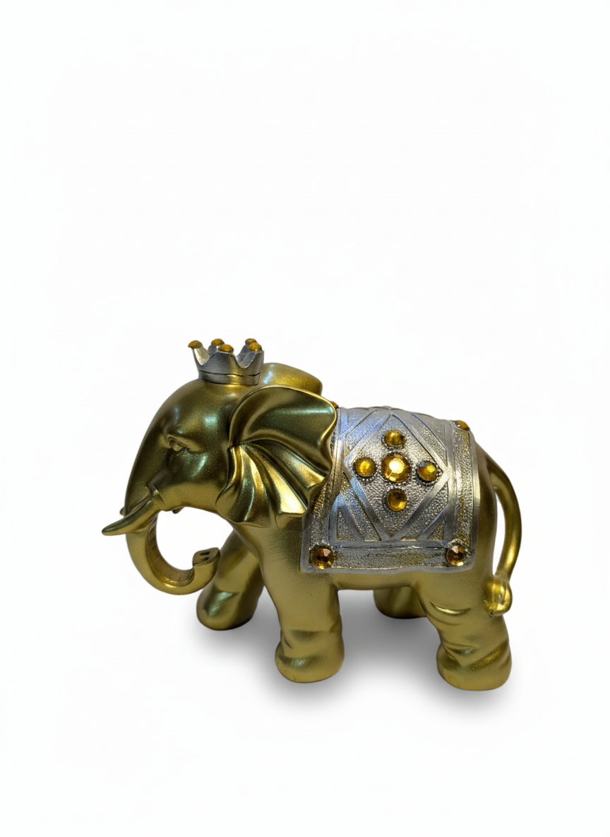 Golden Royal Elephant Figurine
