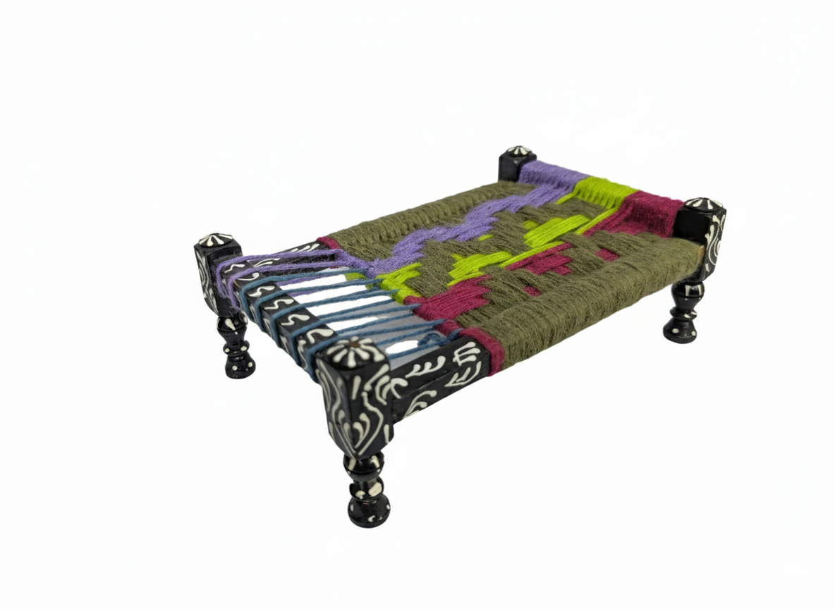 Wooden Charpai / Punjabi Cot Showpiece  Description: