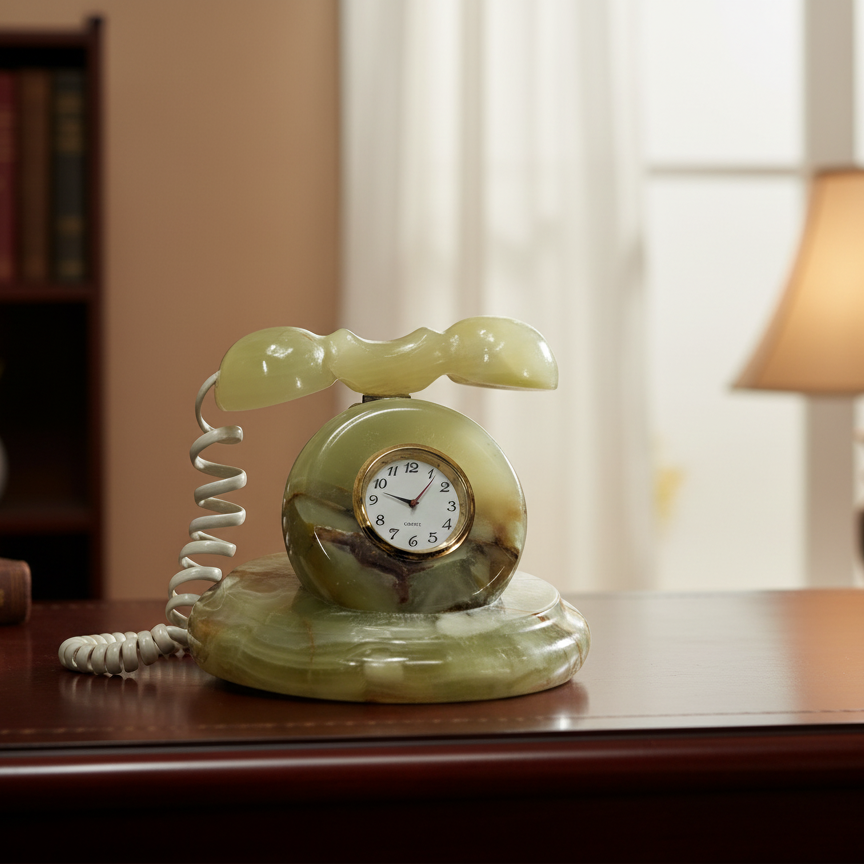 Marble Phone Clock,