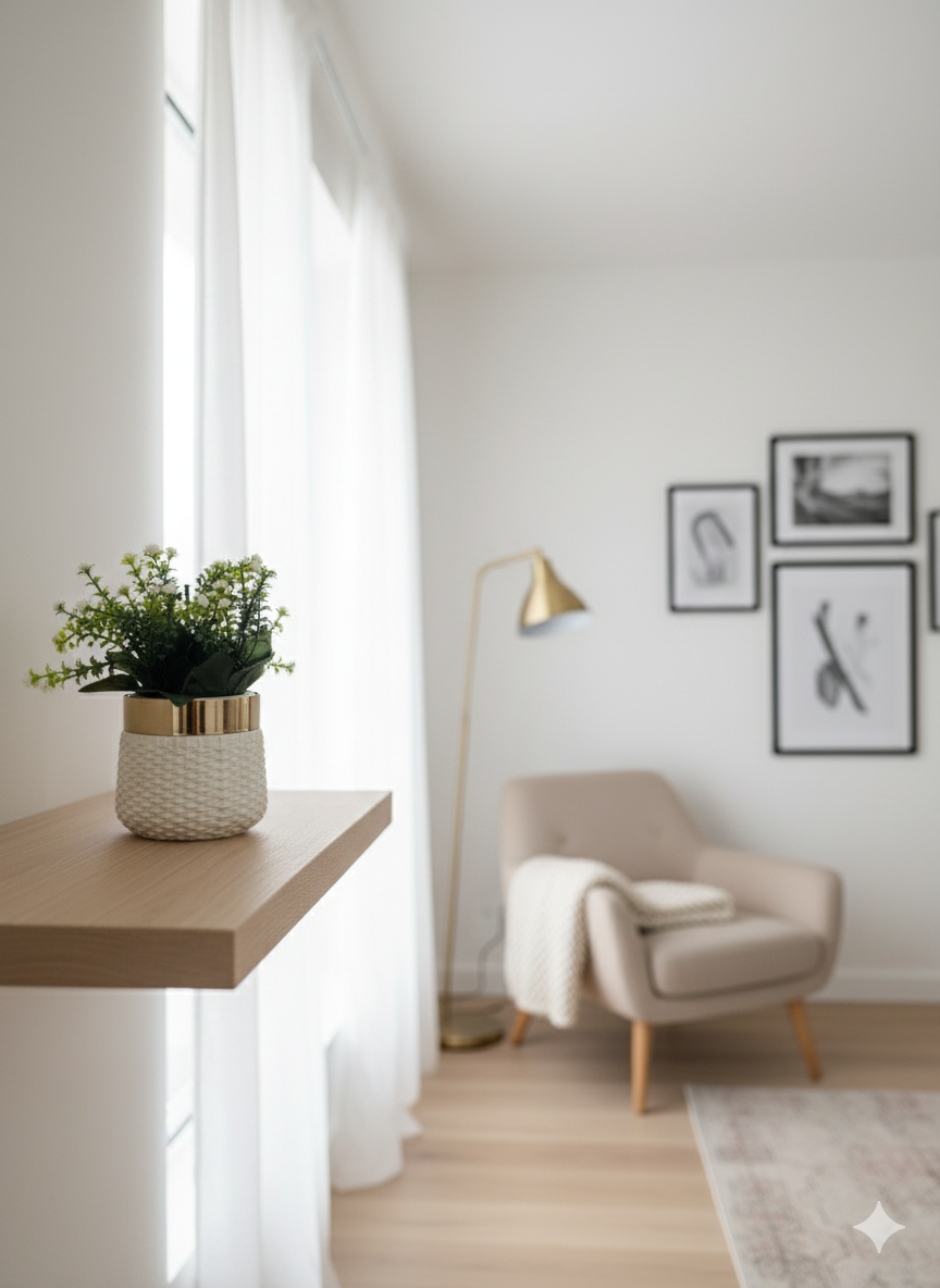Artificial Pampas & Palm Arrangement in Textured Rope Vase