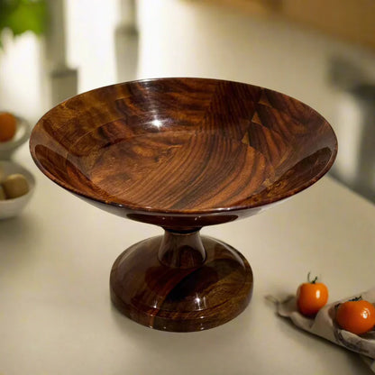 Handcrafted Wooden Fruit Bowl (Rose Wood)