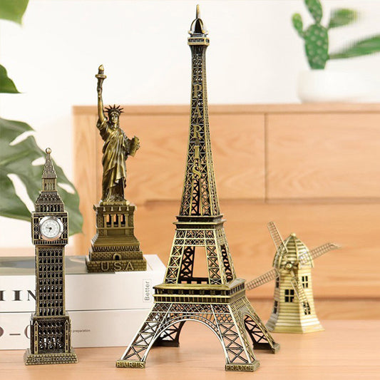 Bronze Paris Eiffel Tower Metal Crafts Home Decoration Accessories