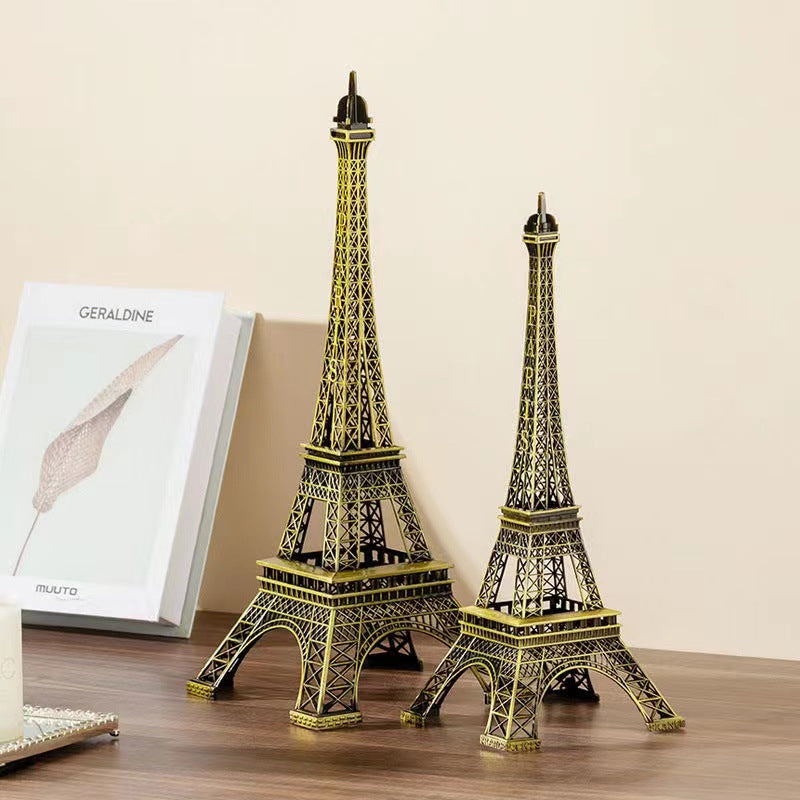 Bronze Paris Eiffel Tower Metal Crafts Home Decoration Accessories