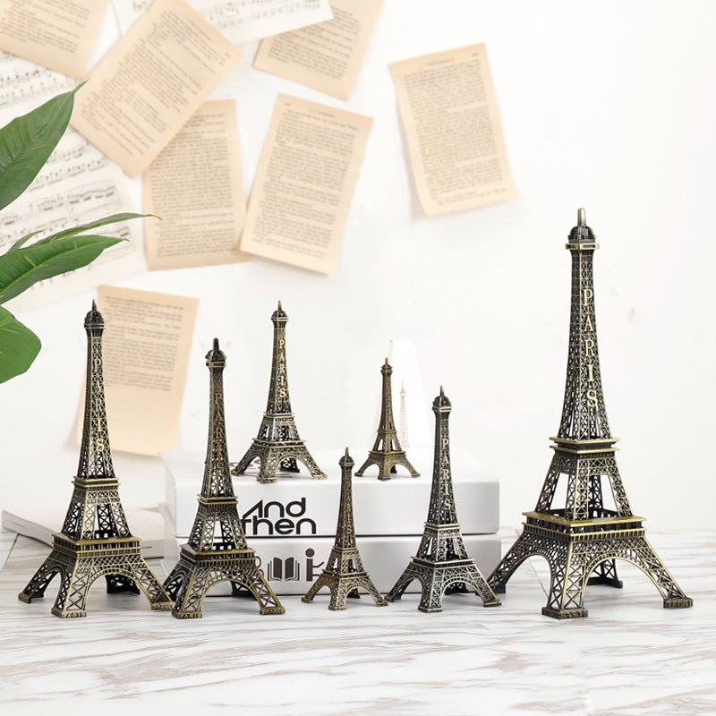 Bronze Paris Eiffel Tower Metal Crafts Home Decoration Accessories