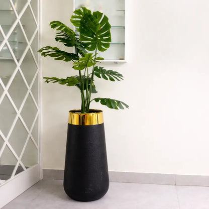 5 Ft Artificial Monstera Deliciosa Plant with Black